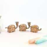 Elephant Parade Candle Holder | Brass | 1960s