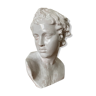 White enamelled terracotta Eros bust