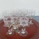 10 chiseled crystal port glasses