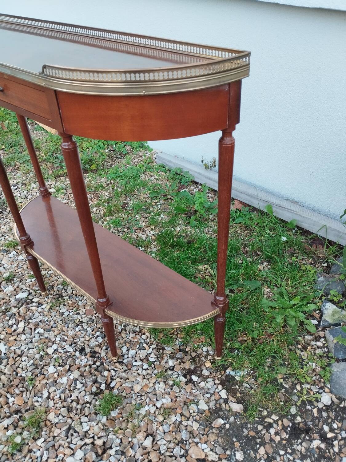 Console en bois style louis XVI