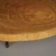 Table basse brutaliste en bois de tronc d'arbre, années 1960