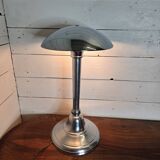 Chromed metal mushroom lamp from the 70s, 58 cm H