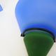 Pair of vintage Vandeheg Lotus blue and green wall sconces. 1980s