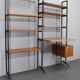 1970s Italian teak shelves unit with desk