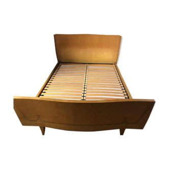 Bed wood varnished 60