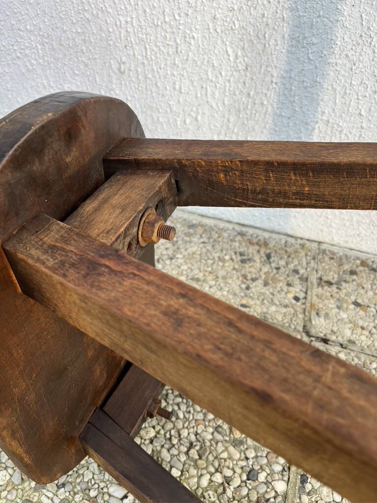 Industrial wooden stool