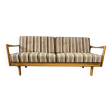 Vintage extendable wooden sofa / sofa / KNOLL sofa