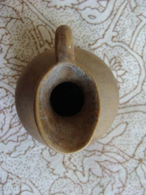 Small imitation wood pitcher
