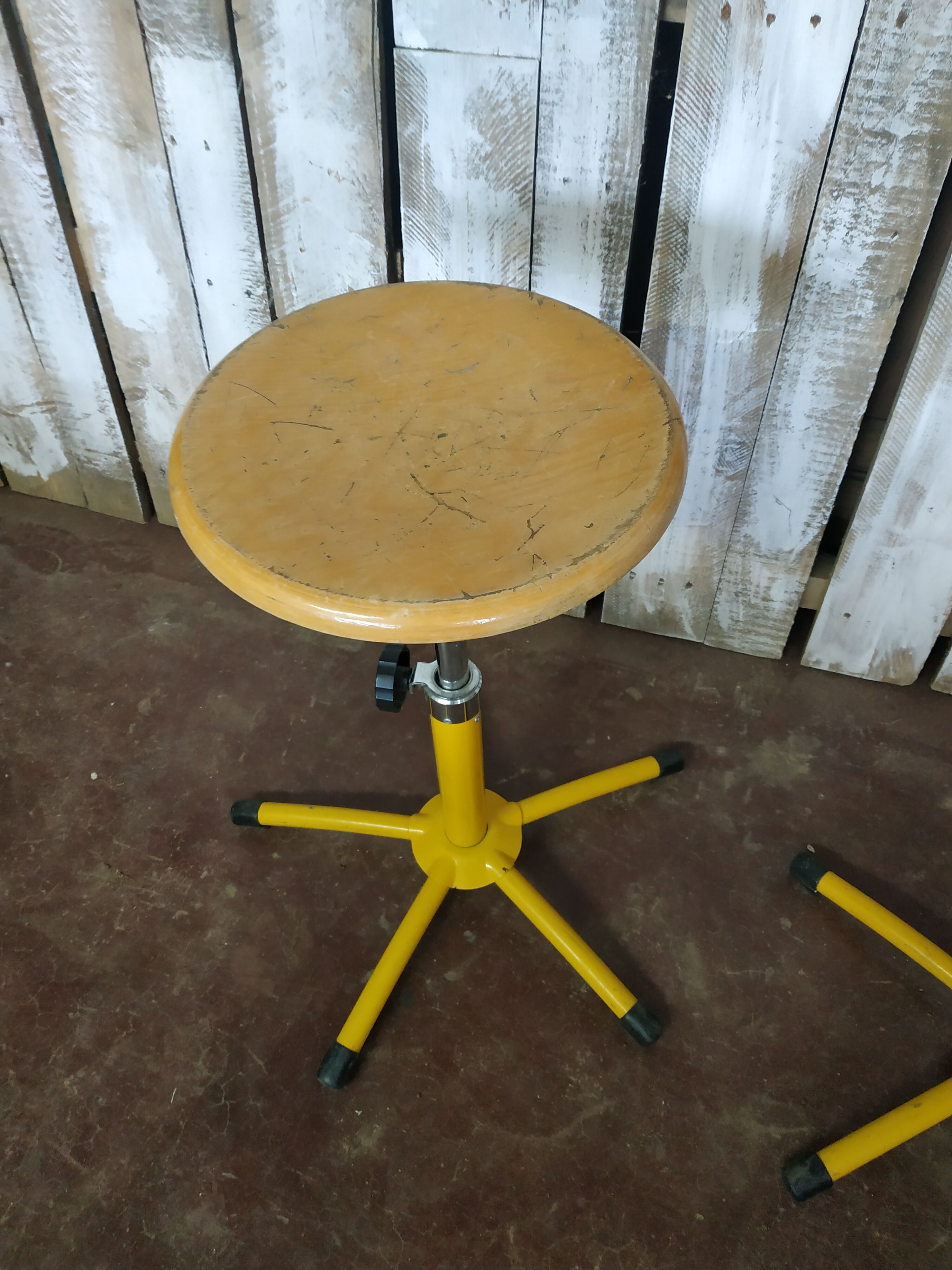 Set of two industrial stools
