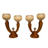 Unique table lamps from the mid-20th century, after renovation.