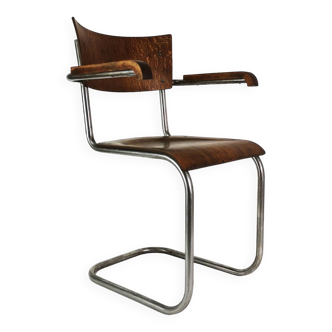 Chaise Bauhaus S43 conçue par M. Stam pour Robert Slezak, Tchécoslovaquie, années 1930.