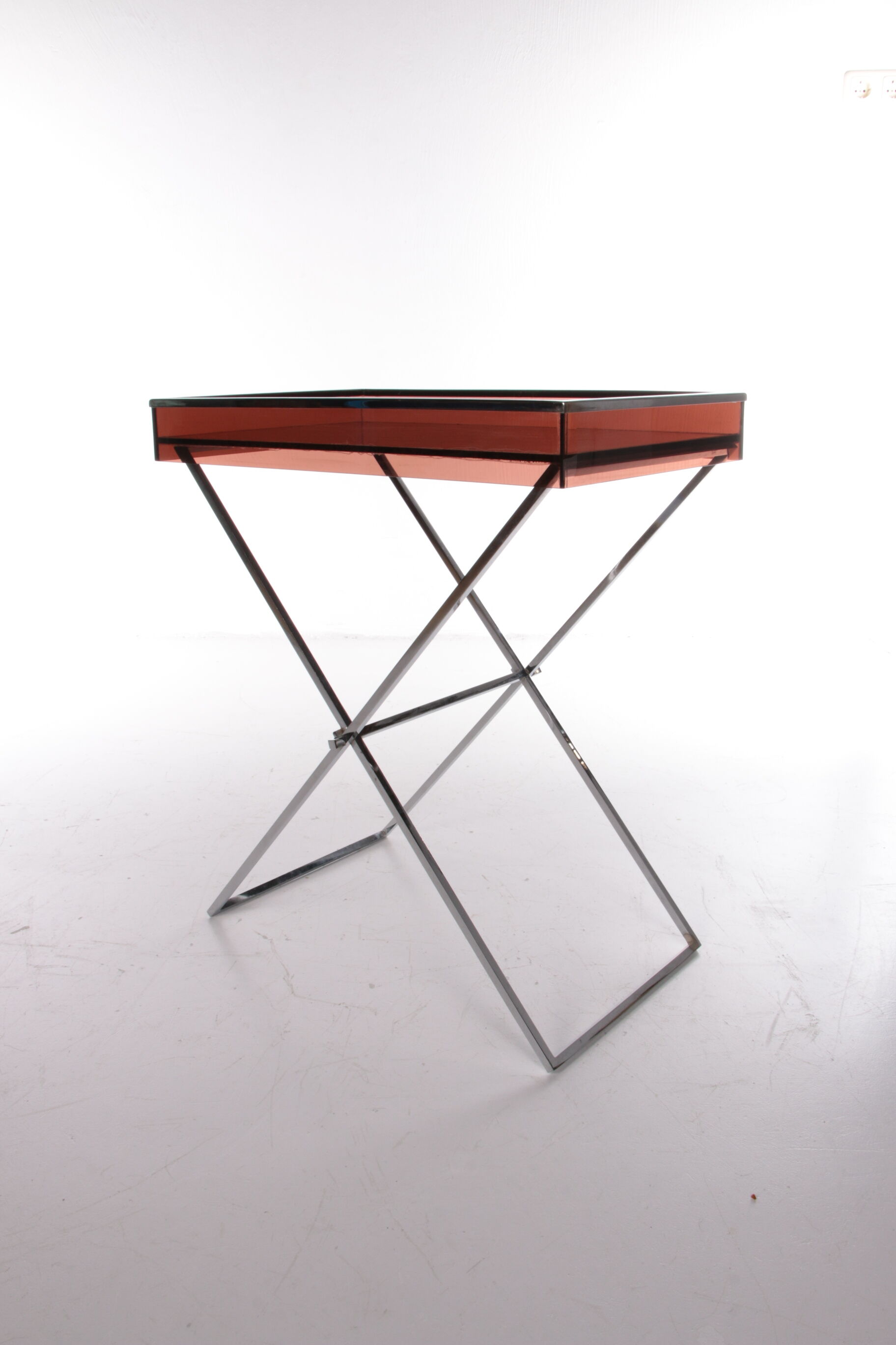 Vintage plexiglas sidetable 1970 France