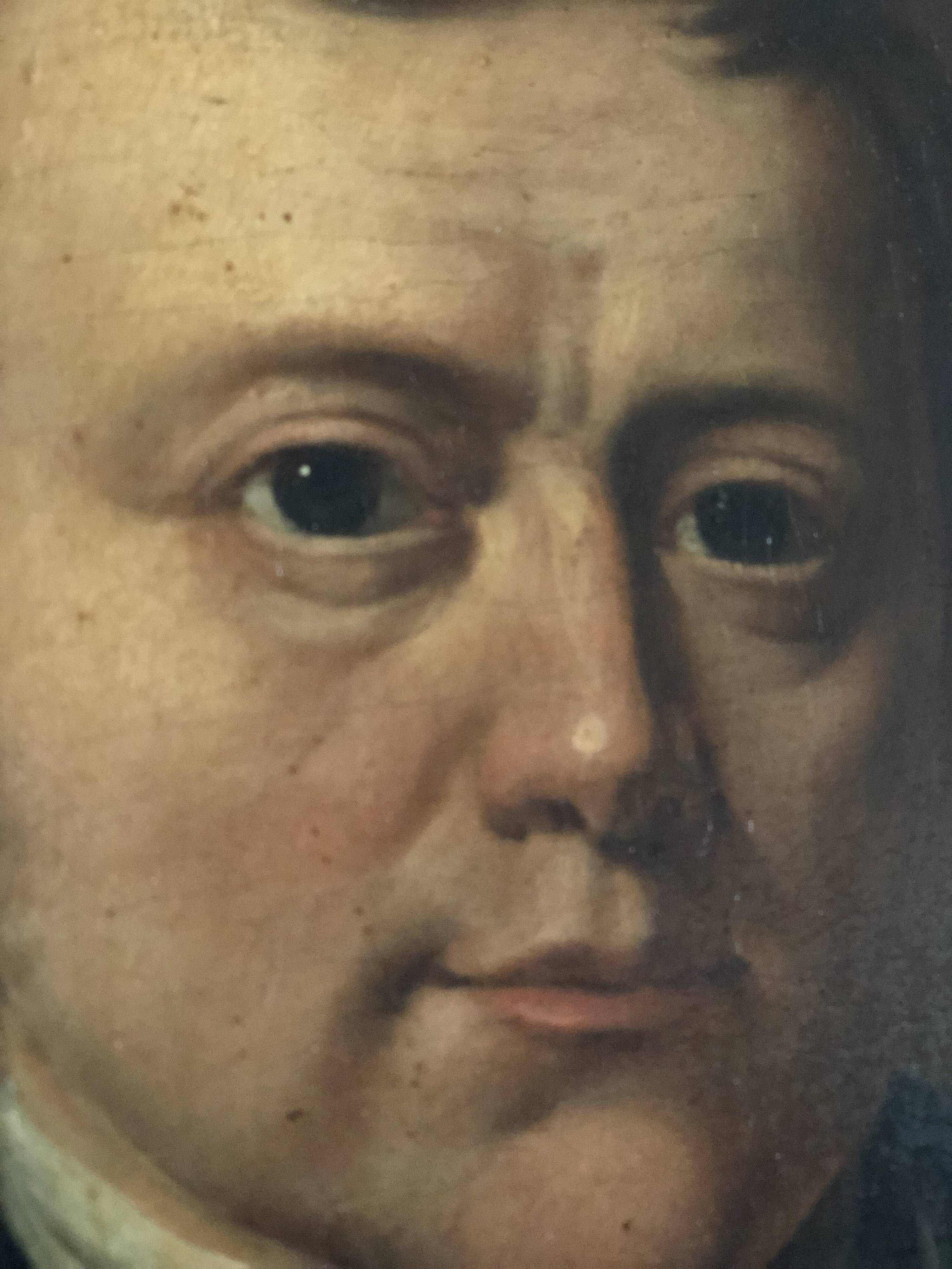 Antique Vintage Portrait Oil Painting of a Dutch Gentleman, 19th century