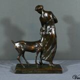 Bronze “Woman with Fawn”, Atelier Primavera – 1930