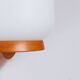 Wall lamp with opal glass shade on wooden base by Philips