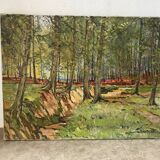 Forest landscape signed