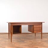 Mid-Century Danish Teak Desk by Gunnar Nielsen for Tibergaard, 1960s.