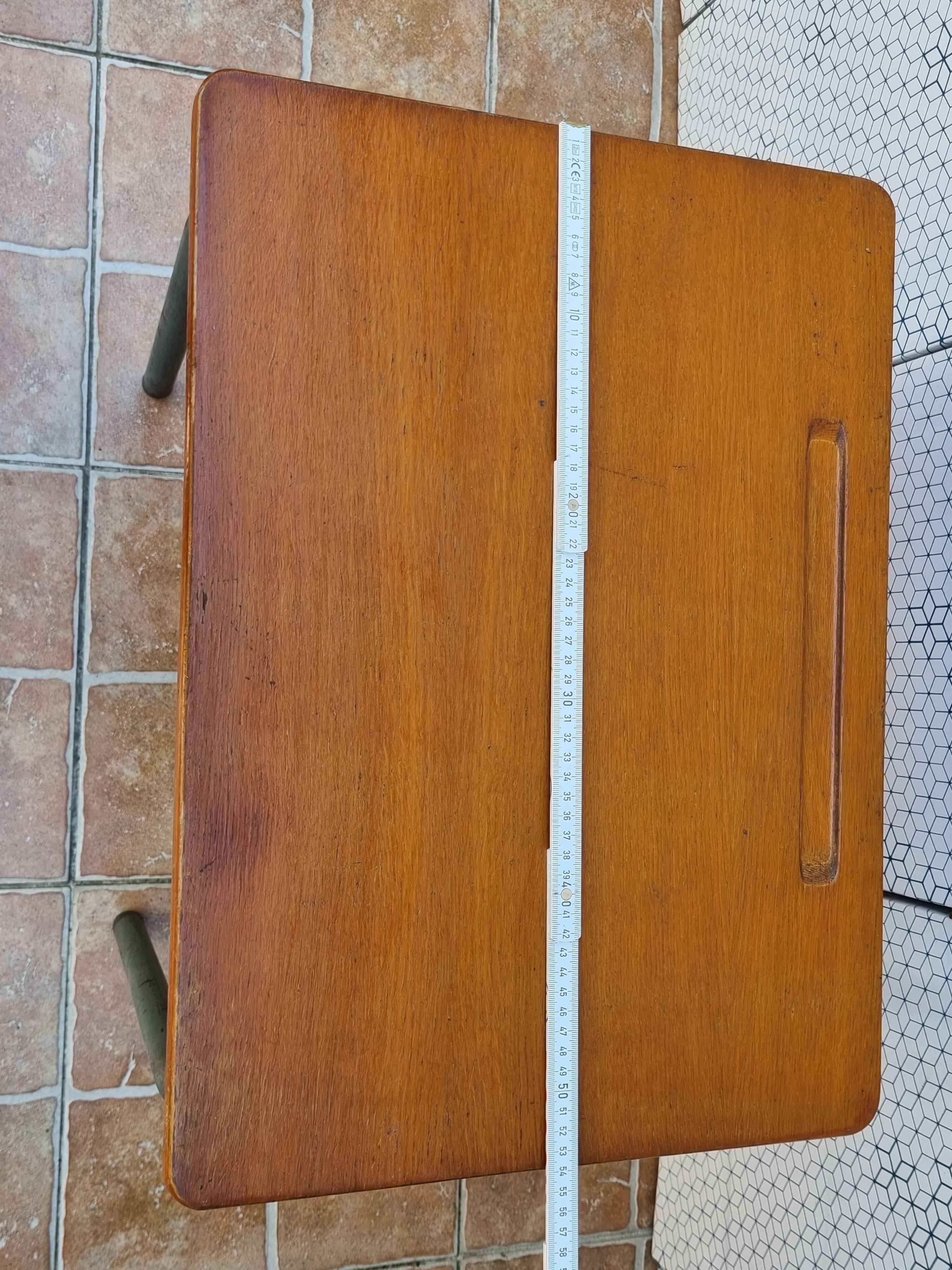 MATCO Paris Vintage School Desk with Drawer – 54 x 54 x 40 cm