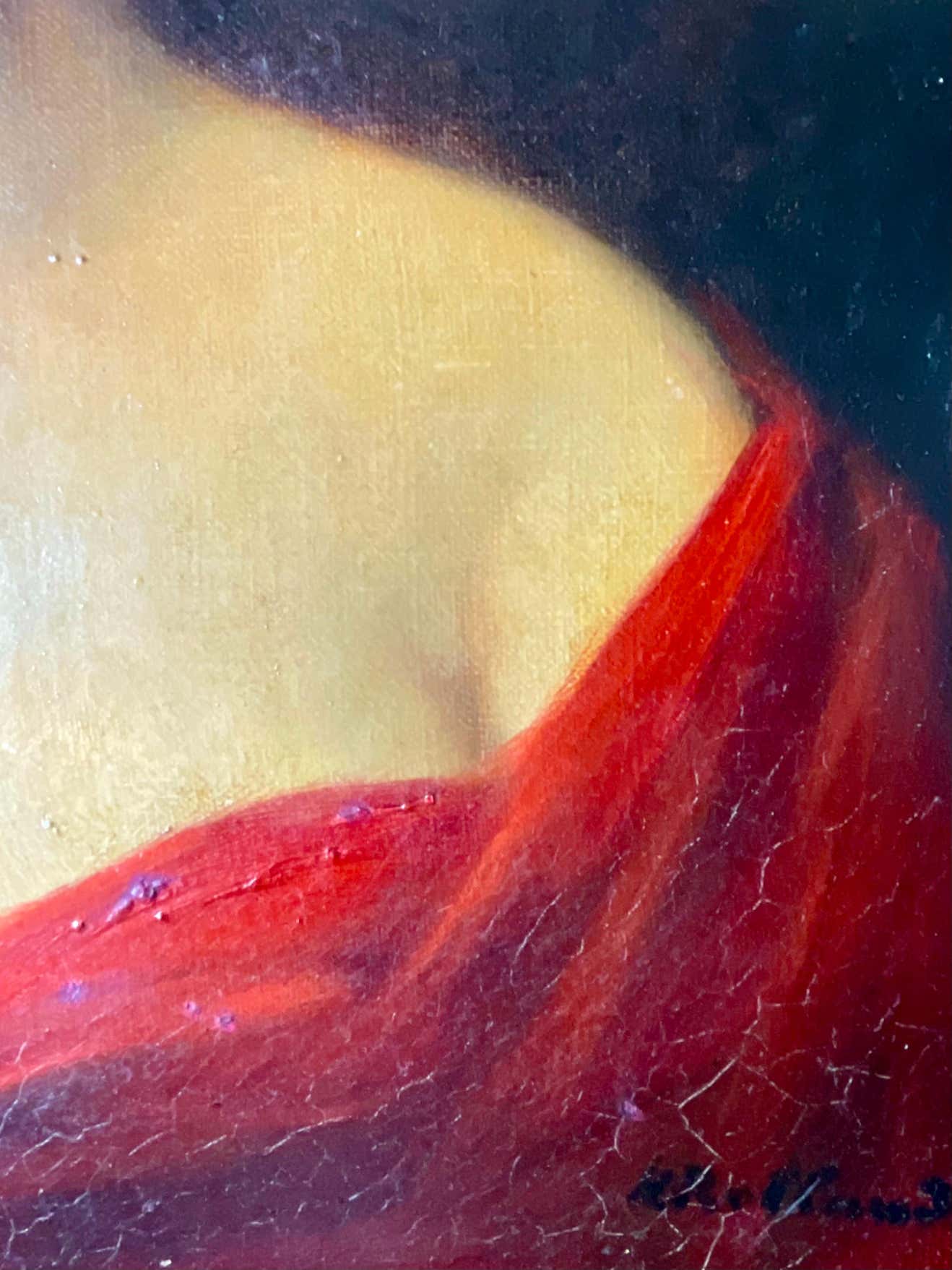 Portrait of a woman oil painting on panel 19th century signed ROLLAND framed