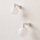 Pair of Art Deco wall lights in porcelain