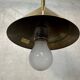 Vintage Glashütte Limburg pendant lamp – opaline and brass