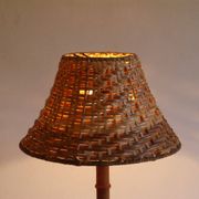Danish lamp in teak and woven rattan 1960