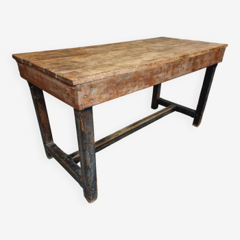 Table de travail ancienne table à manger hêtre 67x150 cm