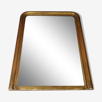 Miroir Louis Philippe doré à la feuille 137 x 99 cm