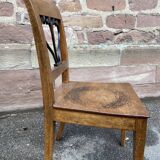 Vintage Alsatian peasant chair from the Directory period