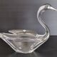 Vintage swan pocket in crystal from Vannes 1970