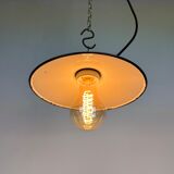 Industrial green enamel pendant light, 1970s