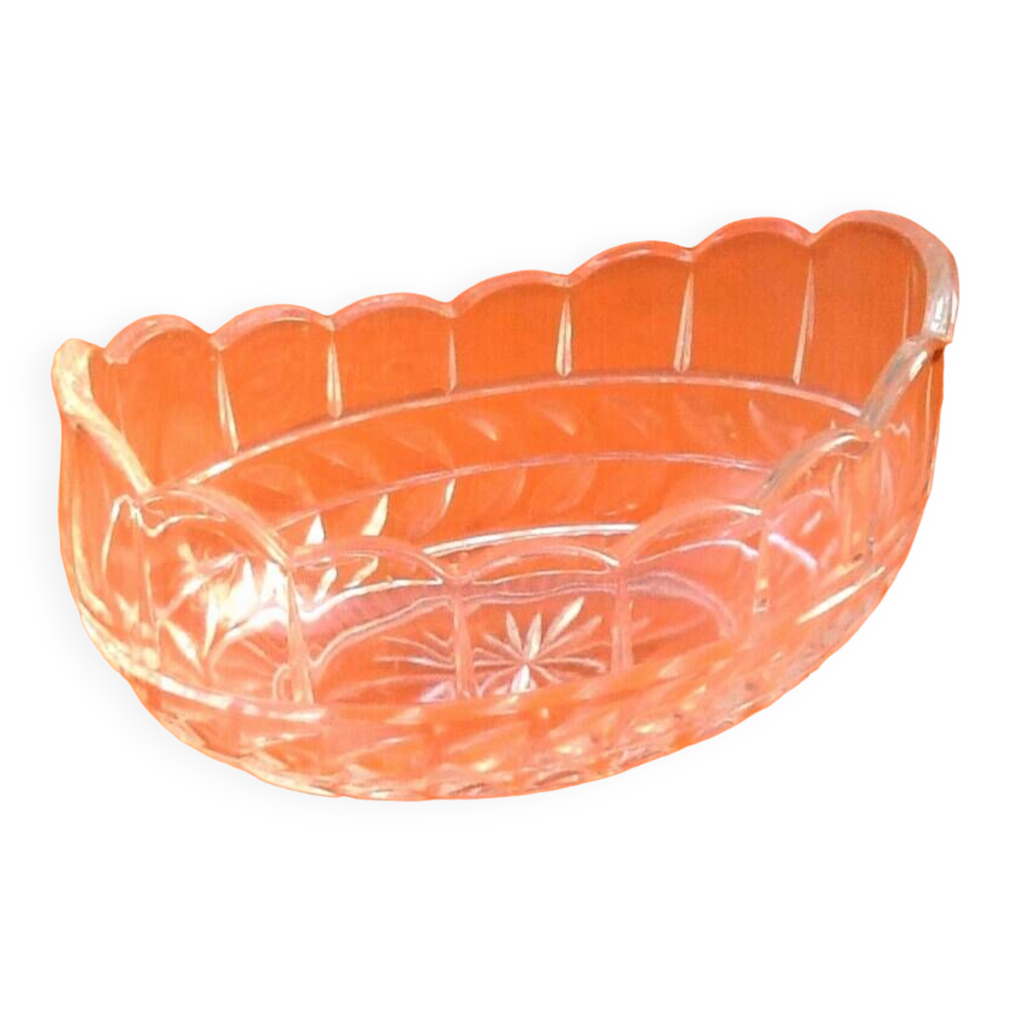 1950s cup / fruit basket in the style of the jonzac model from baccarat