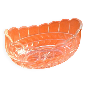 1950s cup / fruit basket in the style of the jonzac model from baccarat