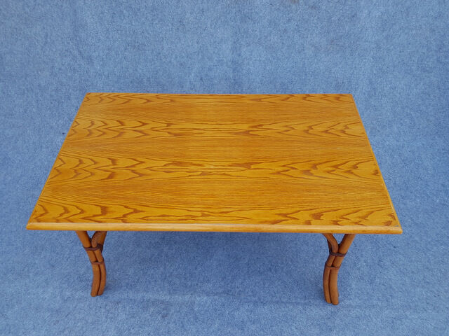 Rattan and caning dining table