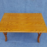 Rattan and caning dining table