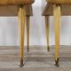 Pair of 1950s maple nightstands with mirrored tops