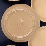 Set of 5 yellow hollow plates