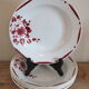 6 Hollow plates of the 40s decoration Flowers - Saint Amand Terre de Fer