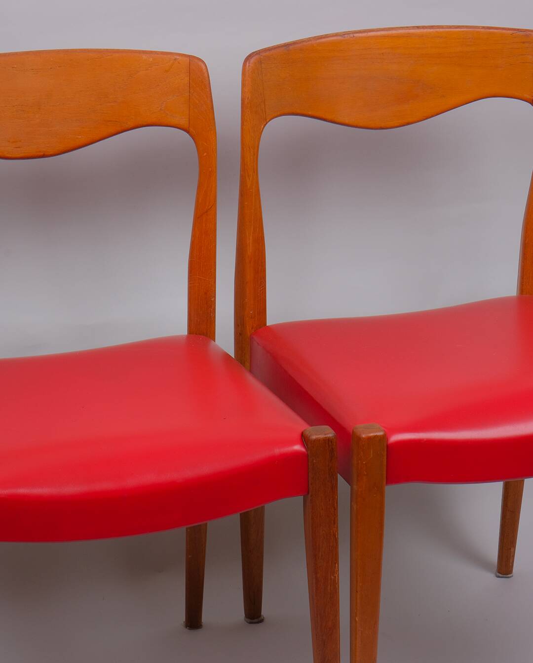 Scandinavian style chairs x2, 60s