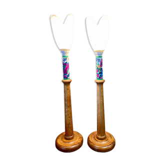 Pair of glass paste lamps, Scandinavian design 1950.