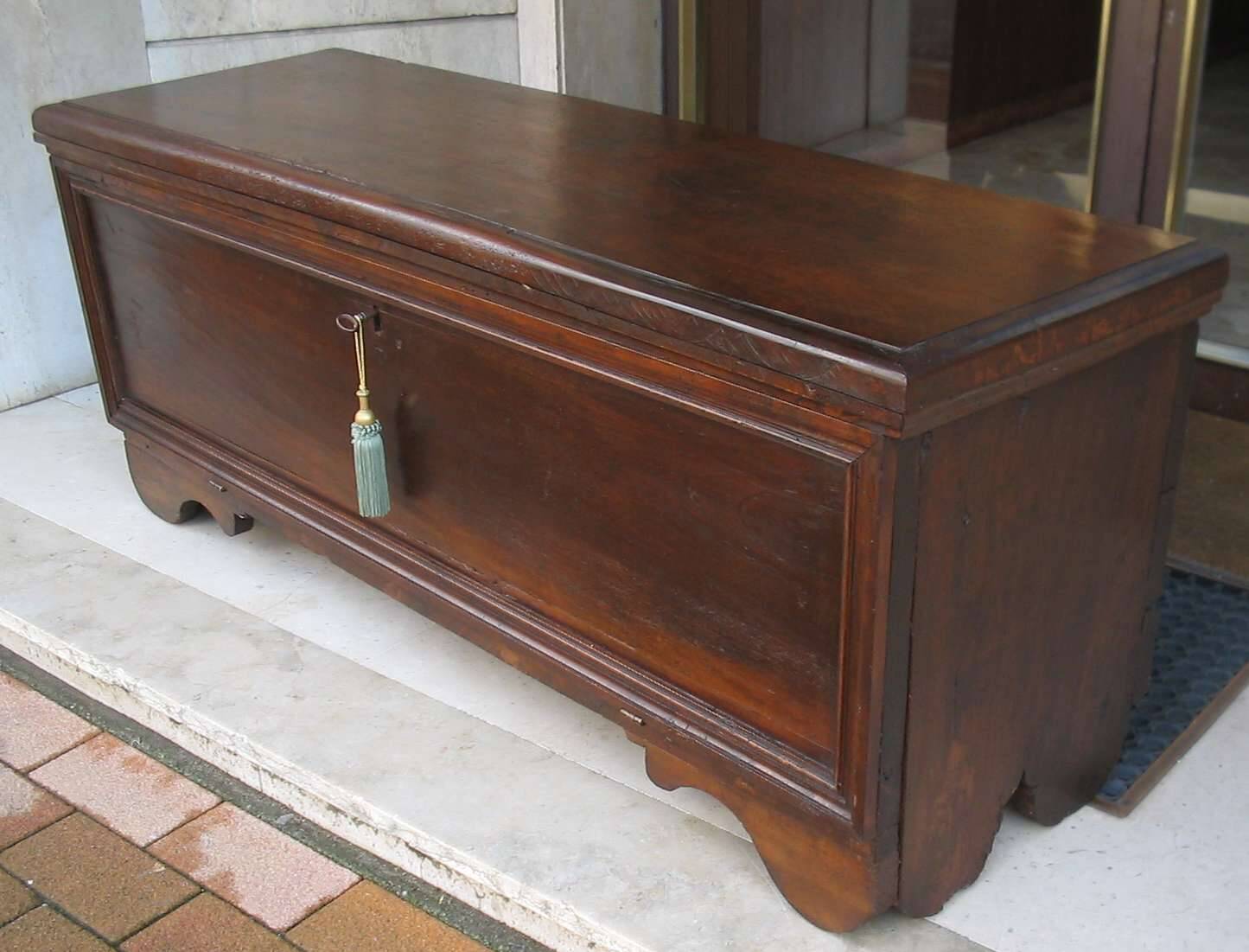 Antique original walnut chest.