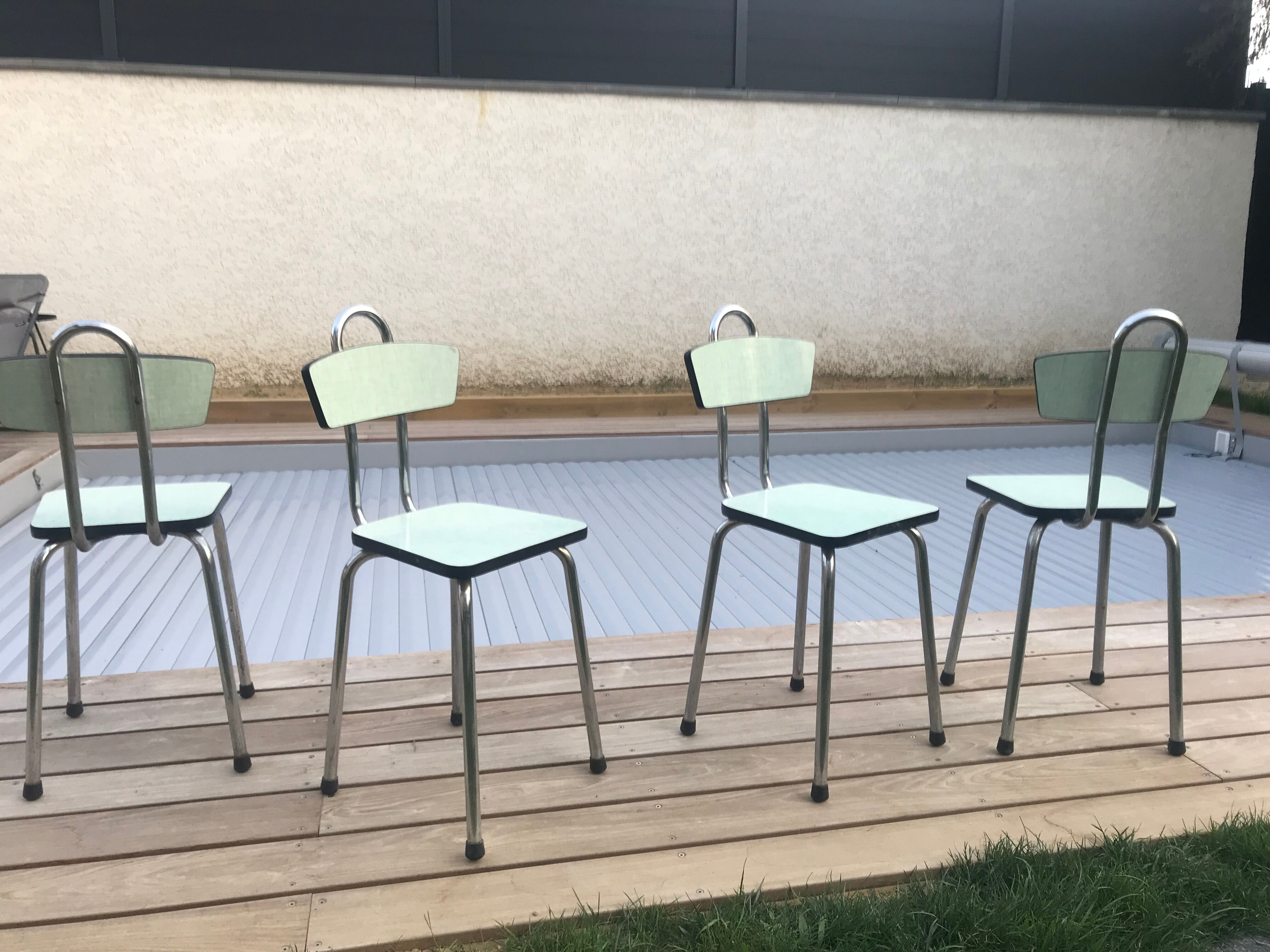 Series 4 vintage chairs formica