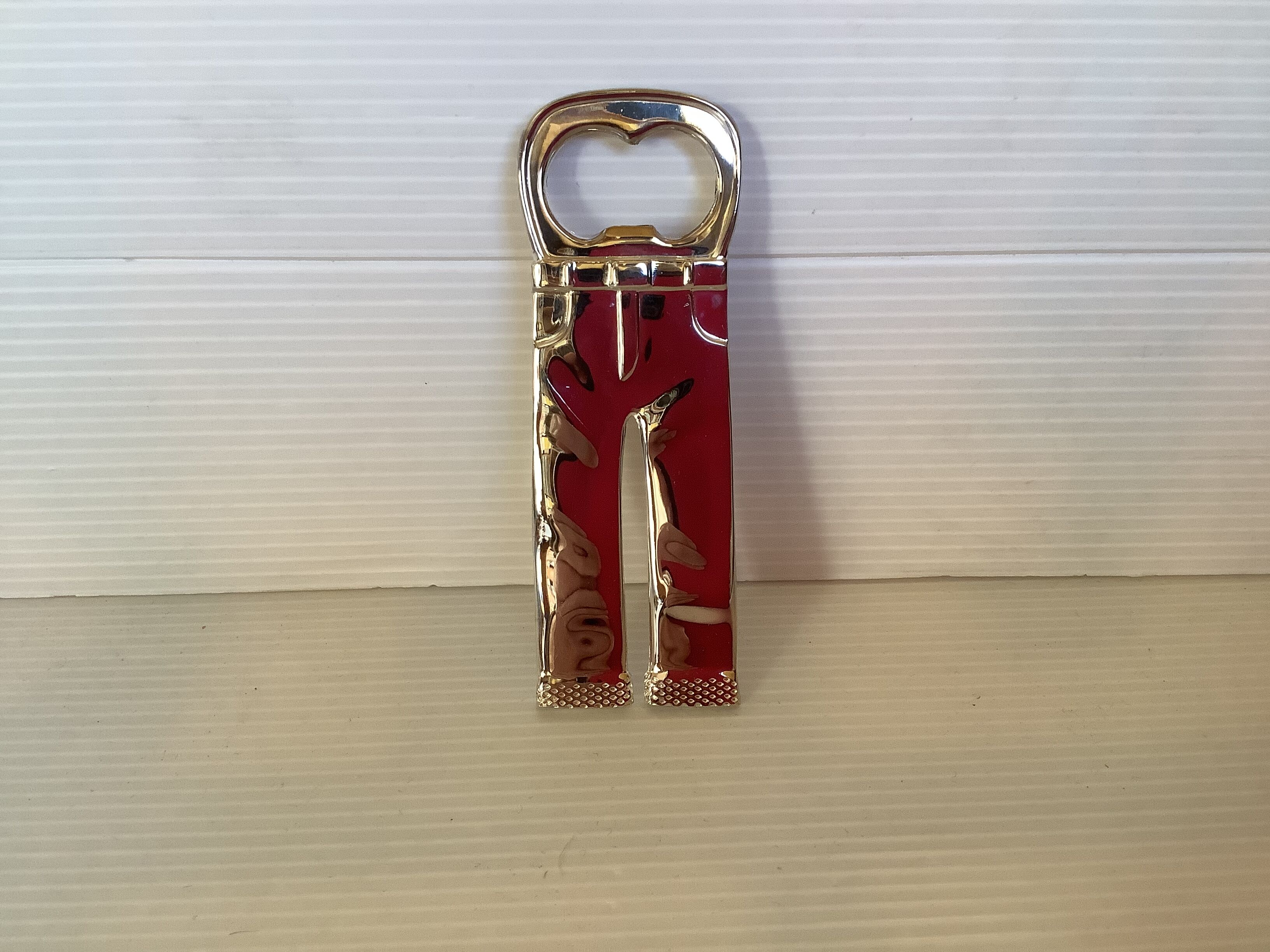 Bottle opener jeans pants chrome metal