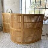 Large curved beech screen from the 80s
