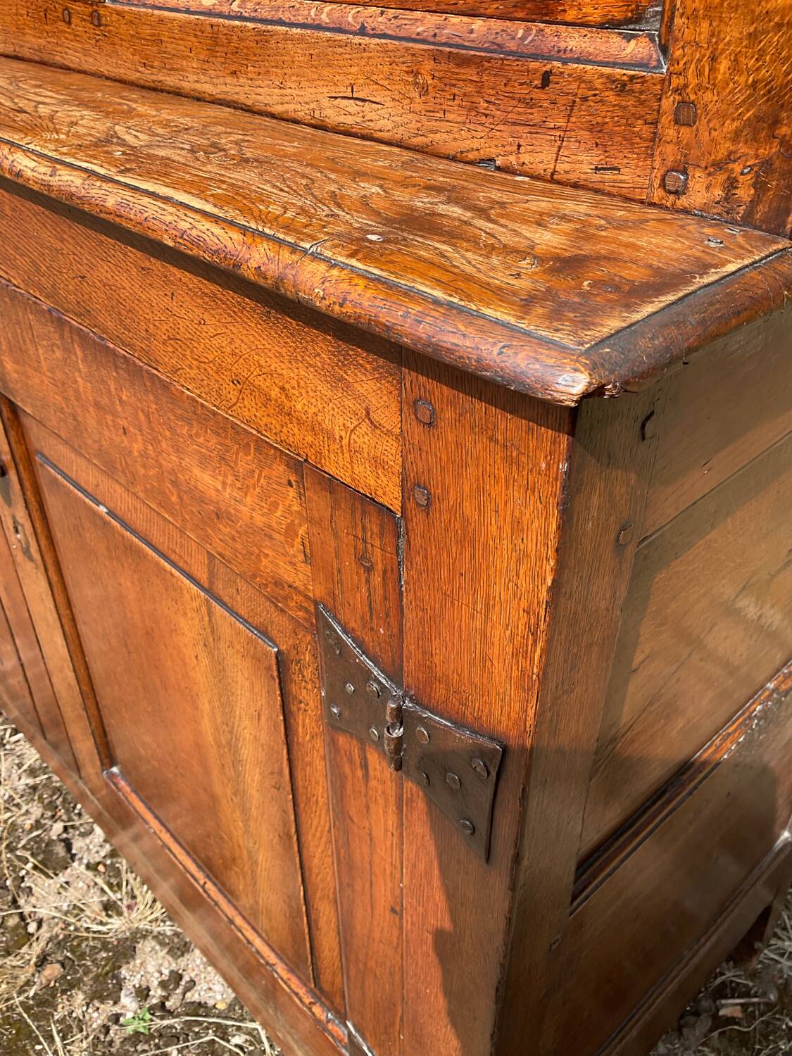 Old 18th century 2-part solid oak dresser