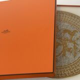 Mosaic tart dish in 24-carat gold by Hermès