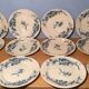 Suite de 12 assiettes plates Terre de fer