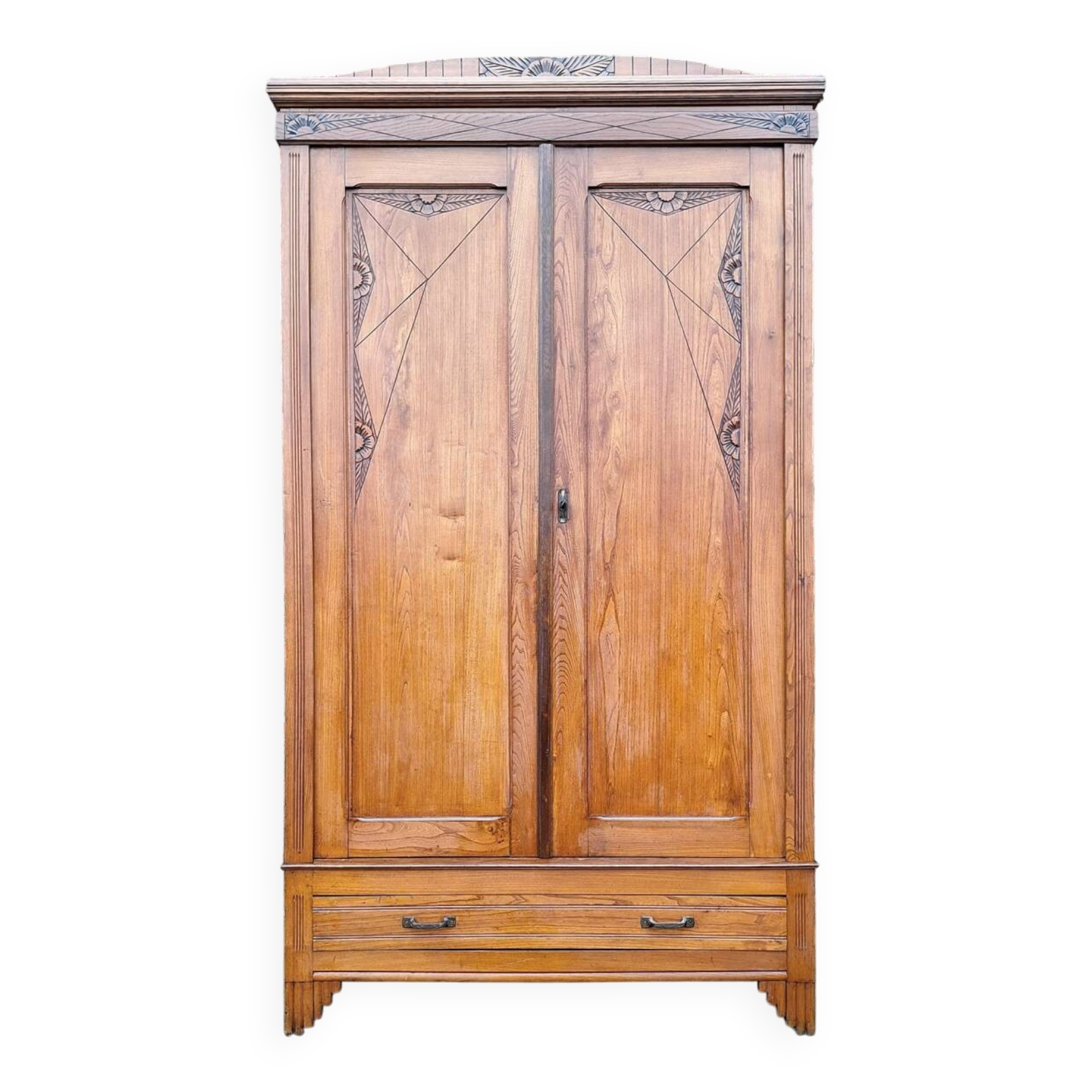 Large art deco wardrobe, antique wardrobe