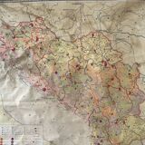 Cold war map of yugoslavia and albania vintage map 1963 linen school map