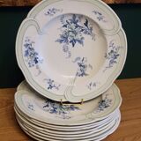 9 old K&G Lunéville hollow plates Regency model